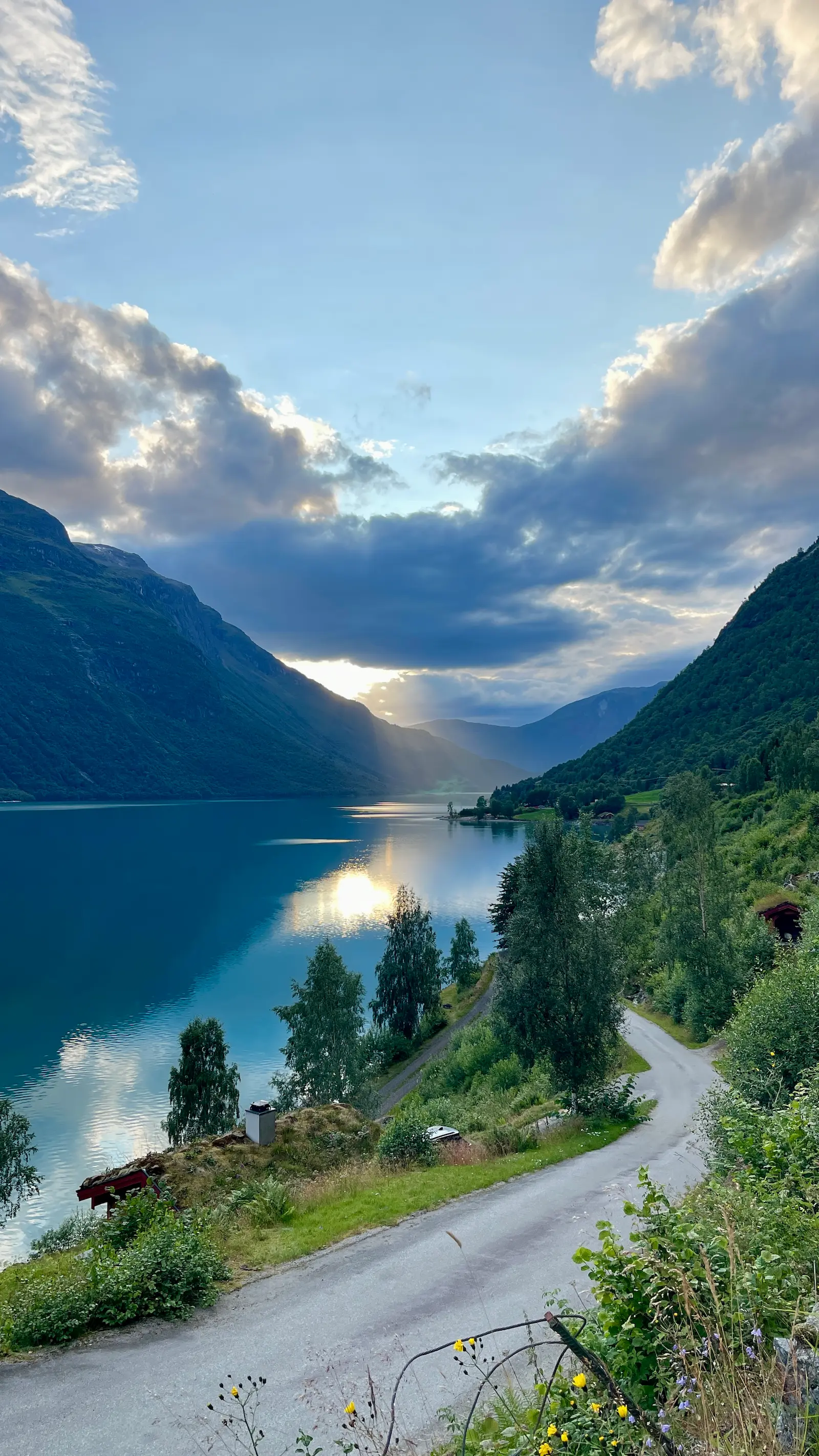 Norwegian fjord in morning light